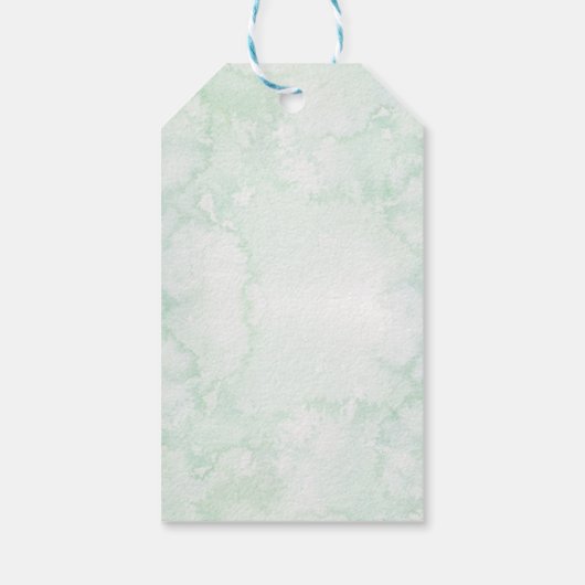 Geometrische bloemige groene wijnfleslabels cadeaulabel (Achterkant)