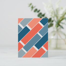 Geometrische blokken abstract ontwerp briefkaart