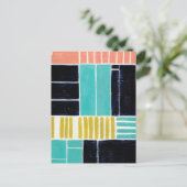 Geometrische blokken briefkaart (Staand voorkant)