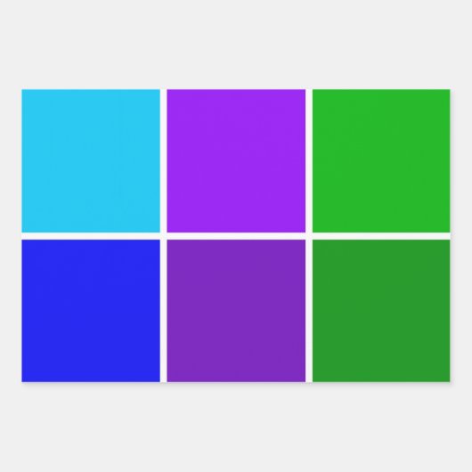 Geometrische blokken met pacockkleur inpakpapier vel (Voorkant)