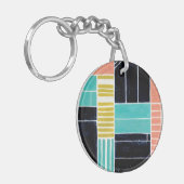 Geometrische blokken sleutelhanger (Voorkant Links)