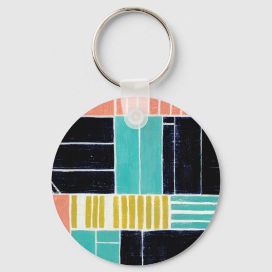 Geometrische blokken sleutelhanger (Voorkant)
