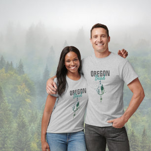Geometrische bochten en bomen van de buik t-shirt