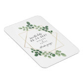 Geometrische botanische bruiloft Bewaar de datum Magneet (Rechterzijde)