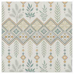 Geometrische Botanische Folk Art Naadloos Patroon Stof