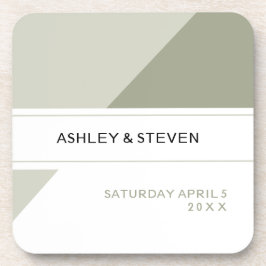 Geometrische bruiloft bier onderzetter