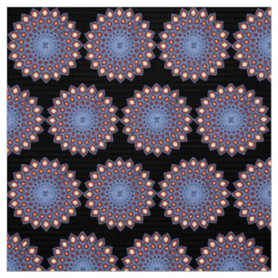 Geometrische caleidoscoop Mandala patroon zwart ro Stof