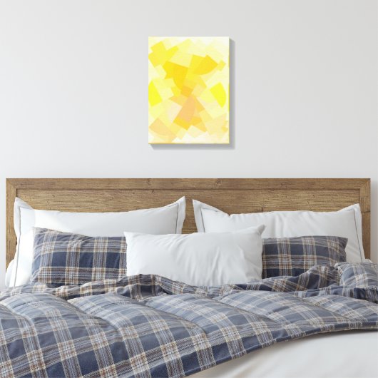 Geometrische canva art print van Yellow Harmony (Insitu (Slaapkamer))
