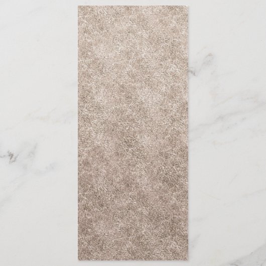 Geometrische Cherish Witte Bloemmotief & Roze Goud Menu (Achterkant)