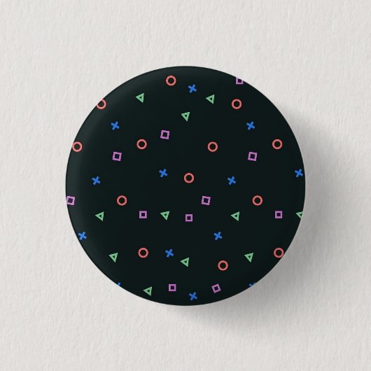 Geometrische Chic: driehoek-geïnspireerde Button" Ronde Button 3,2 Cm (Voorkant)