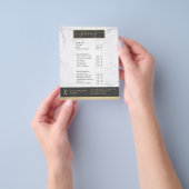 Geometrische chique gouden schaar marmeren kapper flyer (Hand)