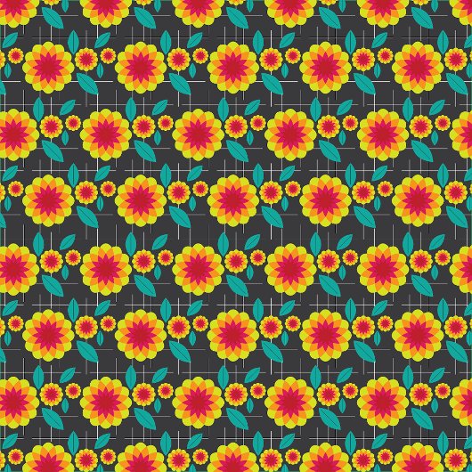 Geometrische chrysanten schort