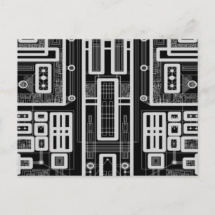 Geometrische circuitkaart briefkaart