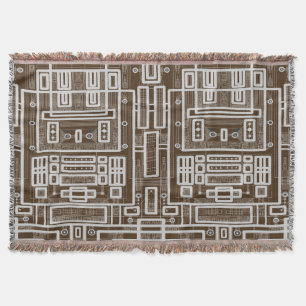 Geometrische circuitkaart deken