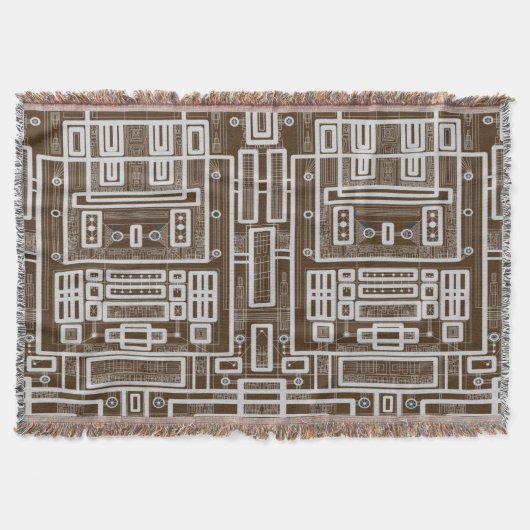 Geometrische circuitkaart deken (Voorkant)