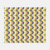Geometrische cirkelpatroon fleece deken (Voorkant (Horizontaal))