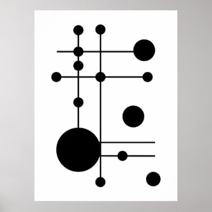 Geometrische cirkels en lijnen Abstracte kunst   M Poster