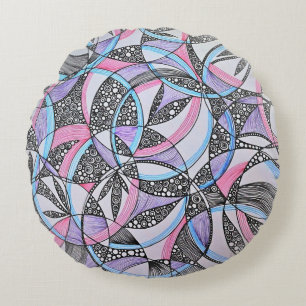 Geometrische Cirkels Kaleidoscoop Ronde Kussen