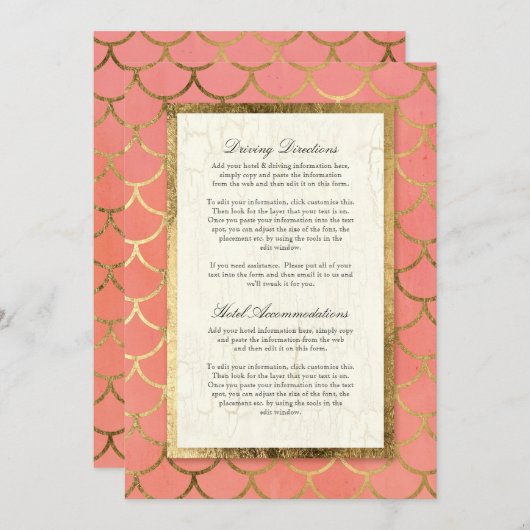 Geometrische cirkels met schelpvormige schelpdiere kaart (Voorkant / Achterkant)