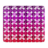Geometrische cirkels Paars roze rood ombre patroon Snijplank (Voorkant)