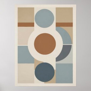 Geometrische cirkels Patroon Modern Abstract Poste Poster