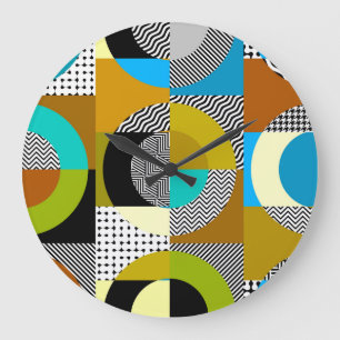 Geometrische collage: cirkels, patroon. grote klok