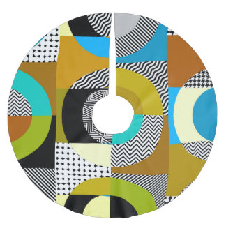Geometrische collage: cirkels, patroon. kerstboom rok