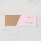 Geometrische consultant voor Elegant Printed Kraft Mini Visitekaartje (Achterkant)