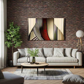 Geometrische convergentie canvas afdruk