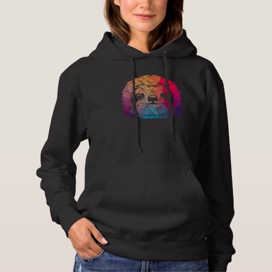 Geometrische Cool Sloth Shape Gift 1 Hoodie (Voorkant)
