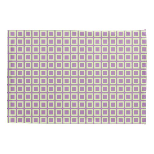 Geometrische Cube Pattern Lime Green op aangepaste Kussensloop (Achterkant)