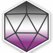 Geometrische D20 Ace Pride-vlag Sticker (Voorkant)