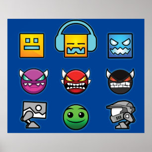 geometrische dash-boom poster