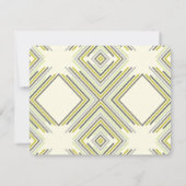 Geometrische diamantmod Stripes Modern Afstuderen Bedankkaart (Achterkant)