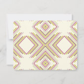 Geometrische diamantmod Stripes Modern Afstuderen Bedankkaart (Achterkant)