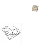 Geometrische Diamond Line Art Rubber Stamp Rubberstempel (Gestempeld)