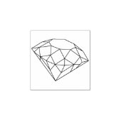 Geometrische Diamond Line Art Rubber Stamp Rubberstempel (Afrduk)