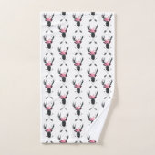 Geometrische dieper kop met bloemen en kruispijlen bad handdoek (Handdoek)