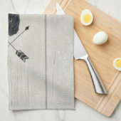 Geometrische dieper kop met bloemen en kruispijlen theedoek (Quarter Fold)