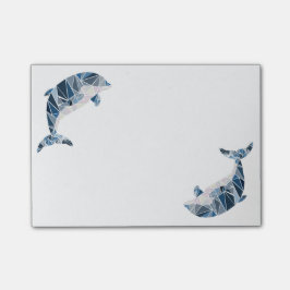 Geometrische dolfijn post-it® notes