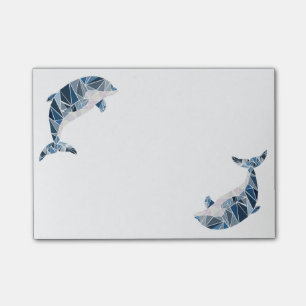 Geometrische dolfijn post-it® notes