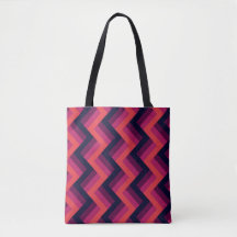 Geometrische Donkerroze & Blauw Zigzag Chevron