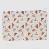 Geometrische driehoek Handtekening patroon Golfhanddoek (Horizontaal)