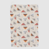 Geometrische driehoek Handtekening patroon Golfhanddoek (Voorkant)