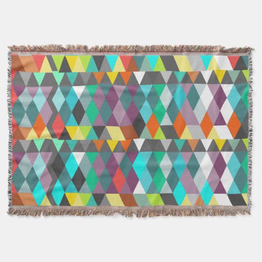 Geometrische driehoek Mint Aqua Modern Abstract Deken (Voorkant)