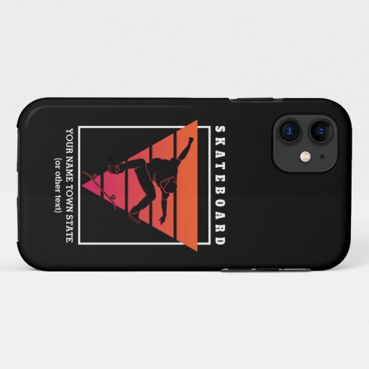 Geometrische driehoek Naam en tekengebied toevoege Case-Mate iPhone Case (Achterkant (horizontaal))