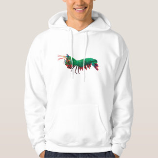 Geometrische driehoek Peacock Mantis Garnaal Hoodie