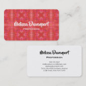 Geometrische driehoeken en diamanten in rood en ro visitekaartje (Voorkant / Achterkant)
