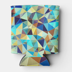 Geometrische driehoeken: Kleurrijk Abstract Patroo Blikjeskoeler