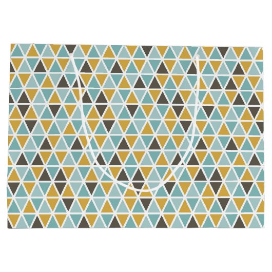 Geometrische driehoekspatroon groot cadeauzakje (Achterkant)